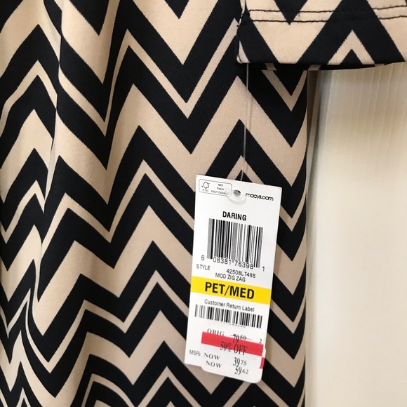 INC International Concepts Mod Zig Zag Print Wrap Dress - Picture 5 of 8